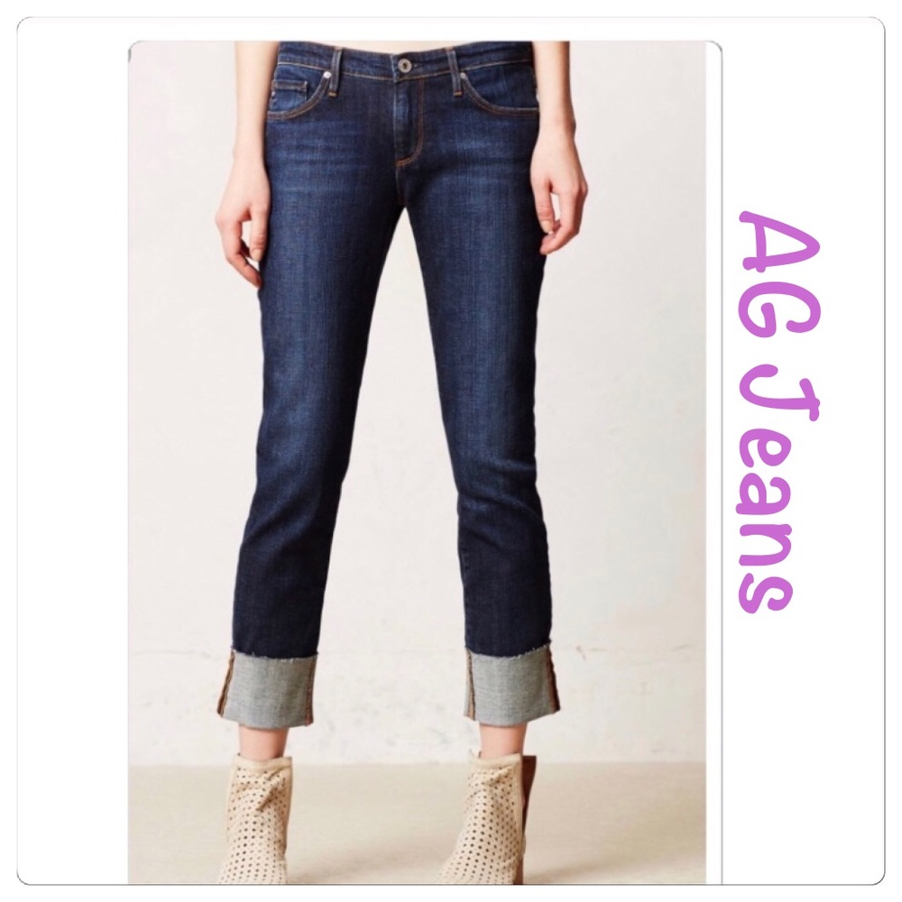 NWT AG Jeans “The Stevie Cuff” Slim Straight Jeans